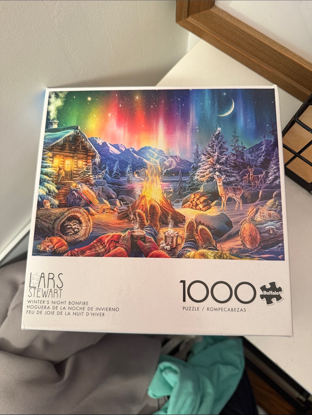 Buffalo 1000-Piece Winter's Night Bonfire Puzzle - Multicolor